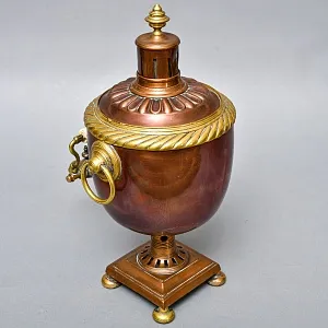 Редкость! Старинный Медный Угольный Самовар на 2,5 л. Германия, начало XX века.