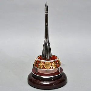 Электрический Настольный Памятный Сувенир - Ночник «Космос - Ракета», металл, СССР -80 гг. 
