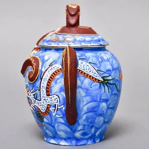 Чайный Сервиз на 6 персон «Небесные Драконы», Фарфор SATSUMA Япония, середина ХХ века.