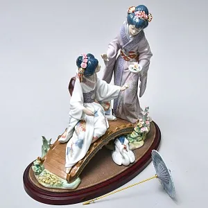 Большая Коллекционная Фарфоровая статуэтка «ВЕСНА В ЯПОНИИ», Lladro Испания -1984 год.