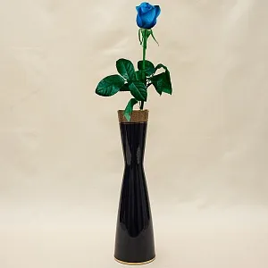 Винтажная Фарфоровая Ваза, Кобальт - Золото, Waldershof Германия, 70 -е годы ХХ века.