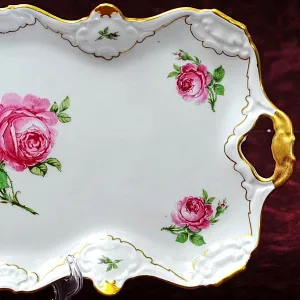 Сервировочное  Блюдо «Мускусная роза» Фарфор KAISER Германия -1958 -1960 годы.