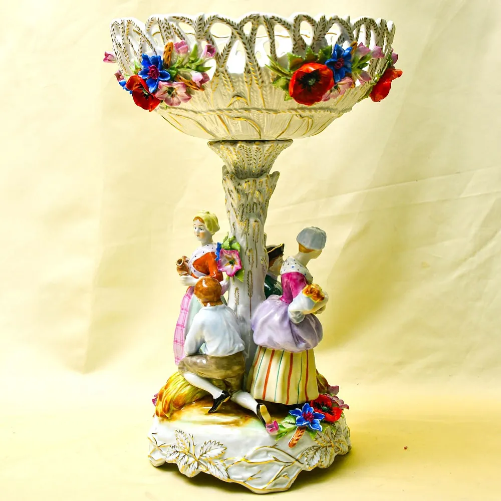 Редкость!!! Большая Фарфоровая Ваза «УРОЖАЙ», PLAUE Германия середина ХХ века.