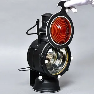 Редкость! Большой Железнодорожный Керосиновый Сигнальный Фонарь, Германия -1974 год.