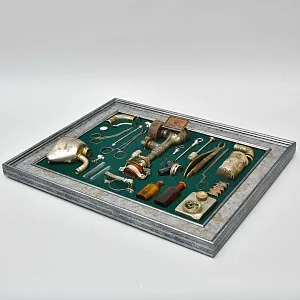 Коллекционное Настенное Панно - Картина «Медицинские Приборы», СССР -40гг. ХХ века.