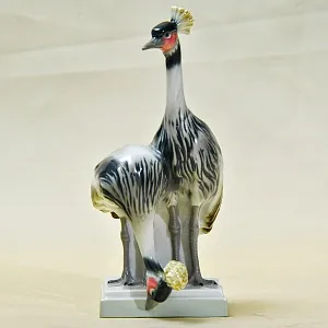 Коллекционная Фарфоровая статуэтка "Птицы. Венценосные журавли", Германия первая половина ХХ века.