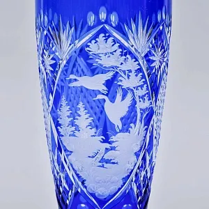 Редкость! Хрустальный Коллекционный Пивной Бокал «Охота - Дичь», SCHONBORNER, Германия, 50 гг.