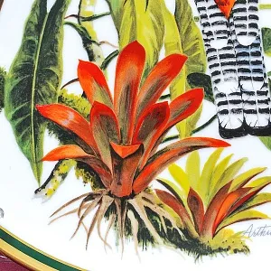 Коллекционная Тарелка - Блюдо «Ошейниковый Трогонт» Фарфор, Franklin Porcelain США -1980 год.