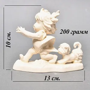 Коллекционная Статуэтка «Девочка и щенок» Фарфор, Goebel, Германия, 80 -е годы ХХ века. 
