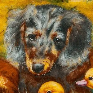 Коллекционная Тарелка «Встреча у водопоя» Фарфор, Vohenstrauss Германия -1991 год.