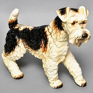 Большая Фарфоровая Статуэтка Собака «ФОКСТЕРЬЕР», GOEBEL, Германия - 1971 год.