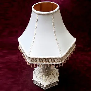 Фарфоровая Настольная Электрическая Лампа - Светильник SANDIZELL, Германия 1951-1960 гг.