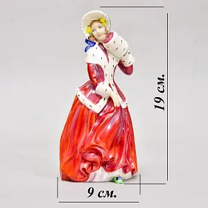 Коллекционная Фарфоровая статуэтка «Рождественское утро. Девушка с муфтой» , Royal Doulton Англия.