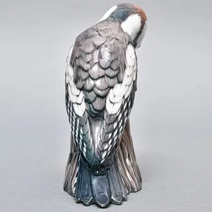 Коллекционная Фарфоровая статуэтка «Птица. Дятел на ветке», Dahl-Jensen Дания, середина ХХ века. 