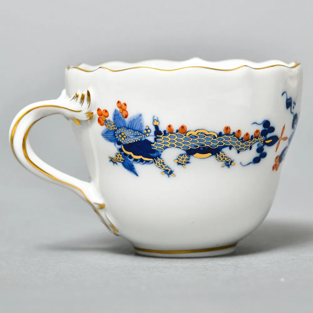 Коллекционная Кофейная пара «Синий Дракон», Фарфор, MEISSEN Германия, первая половина ХХ века.