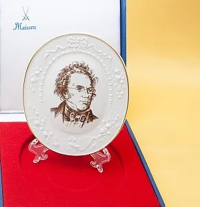 Фарфоровое Панно - Плакетка «Франц Петер Шуберт» MEISSEN / МЕЙСЕН, Германия -1978 год.