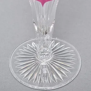 Небольшая Хрустальная Ваза - Бокал Розового цвета, VAL SAINT LAMBERT Бельгия.