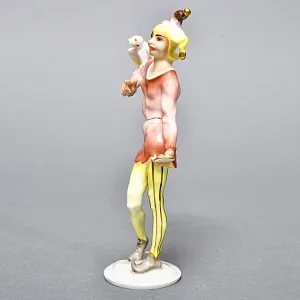 Авторская Фарфоровая Статуэтка «Шут с Совой и Зеркалом», Hutschenreuther Германия.