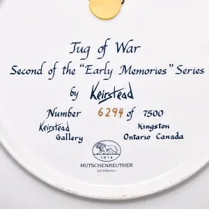 Коллекционная Тарелка - Блюдо «Дети играют с собакой», Фарфор. Hutschenreuther Германия.