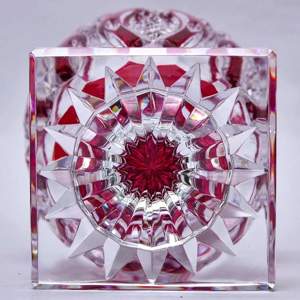 Редкость! Хрустальная Ваза на ноге VAL SAINT LAMBERT (Вал Сант Ламберт) Бельгия, середина ХХ века.