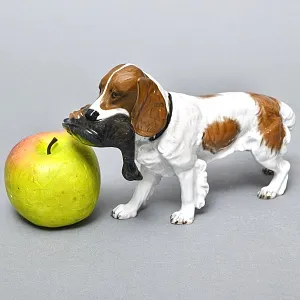 Коллекционная статуэтка «ОХОТНИЧЬЯ СОБАКА. Спрингер-спаниель с уткой», Фарфор ROSENTHAL Германия. 