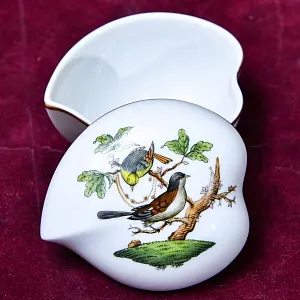 Коллекционая Фарфоровая Шкатулка - Бонбоньерка ROTHSHILD BIRDS, Herend Венгрия, вторая половина ХХ века.