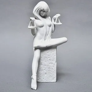 Коллекционная Фарфоровая статуэтка «Девушка, Знак Зодиака - Весы», Royal Copenhagen Дания.