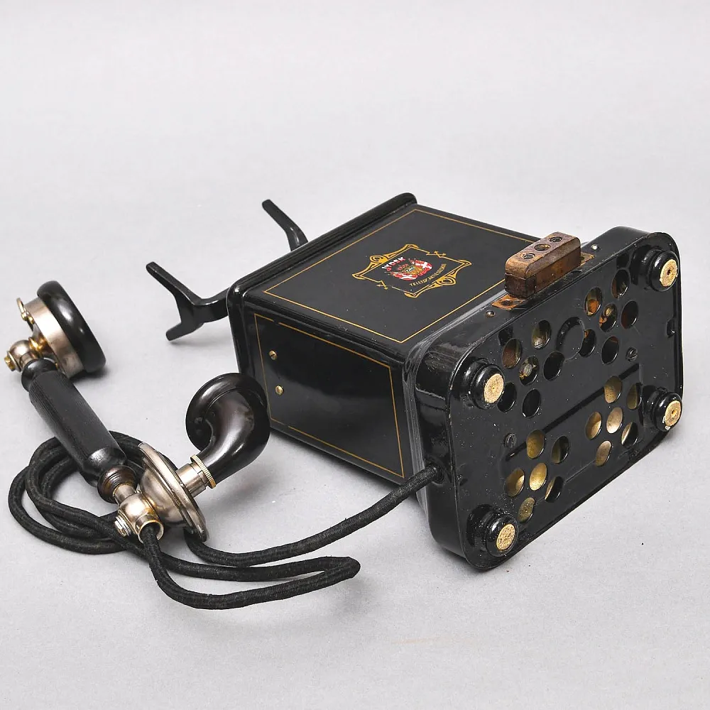 Старинный Настольный Телефонный аппарат - Телефон «JYDSK - Telefon Aktieselskab», Дания -1908 год.