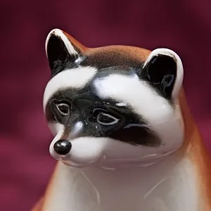 Коллекционный Триптих - Фарфоровые Статуэтки «Три Енота», ЛФЗ СССР -1962 год.