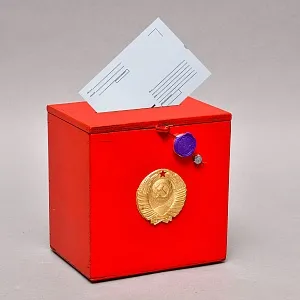 Редкость!!! Оригинальная «Выездная Урна для голосования» - Ящик, Дерево, СССР -1980 г.