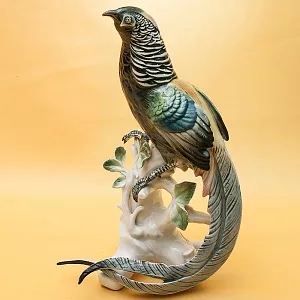 Большая Фарфоровая Статуэтка «Райская Птица» Н -30 см., Карл Энс / Karl Ens,  Германия, 50-е годы ХХ века.