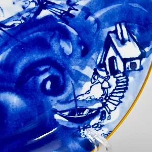 Коллекционная Фарфоровая Тарелка - Блюдо «Сказка. Золотая Рыбка», MEISSEN Германия - 1990 год.