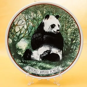 Редкая! Коллекционная Тарелка - Блюдо «ПАНДA», Фарфор, Голландия -1982 год.