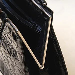 Винтажная Дамская Сумка из Натуральной Крокодиловой Кожи Западная Германия 50 -е годы ХХ века.