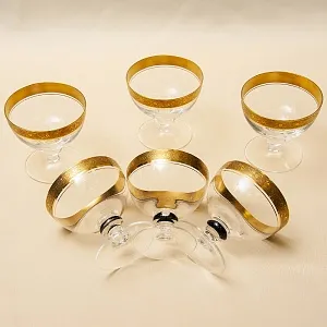 Набор 6-ть Хрустальных Фужеров серия «Harrison», Theresienthal Германия, 60 -е годы ХХ века.