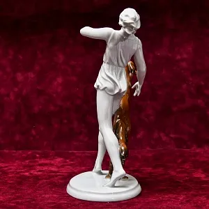 Редкость! Коллекционная Фарфоровая Статуэтка «Девушка и Собака», ROSENTHAL Германия -1944 год.