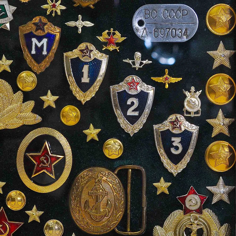 Настенное Панно - Картина «Элементы формы и Знаки отличия ВС СССР», Россия вторая половина ХХ в.