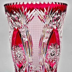 Большая Ваза Розового Хрусталя JOSKA BODENMAIS Германия Н-40 см., конец 60-х гг.