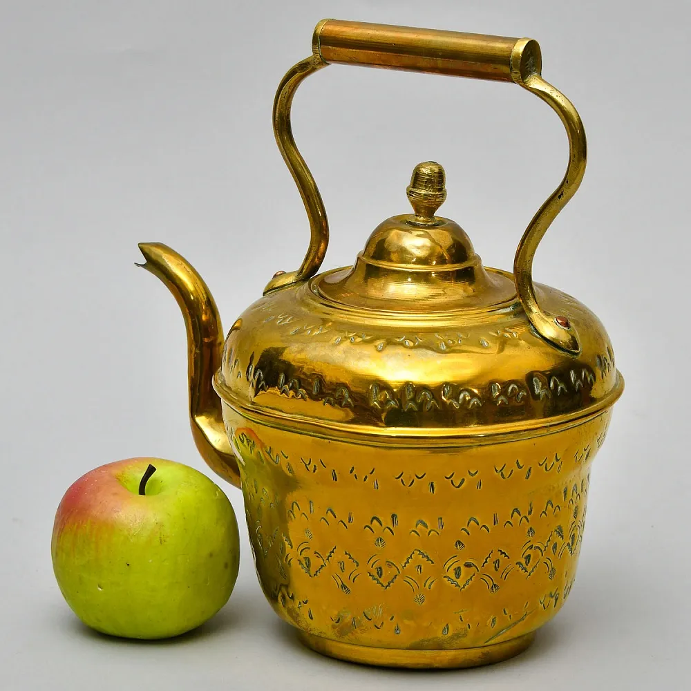 Винтажный Латунный Чайник на 3 литра. Марокко, середина ХХ века.