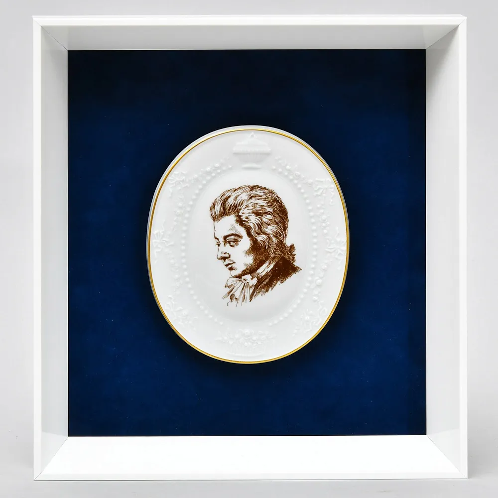 Картина - Панно - Фарфоровая Плакетка «Моцарт», MEISSEN Германия - 1978 год.