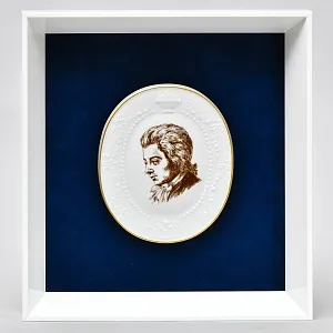 Картина - Панно - Фарфоровая Плакетка «Моцарт», MEISSEN Германия - 1978 год.