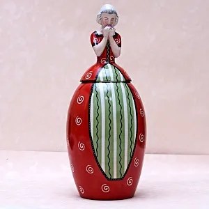 Шкатулка Статуэтка «Девушка с букетом» AРТ ДЕКО ROBJ, ФРАНЦИЯ 1920