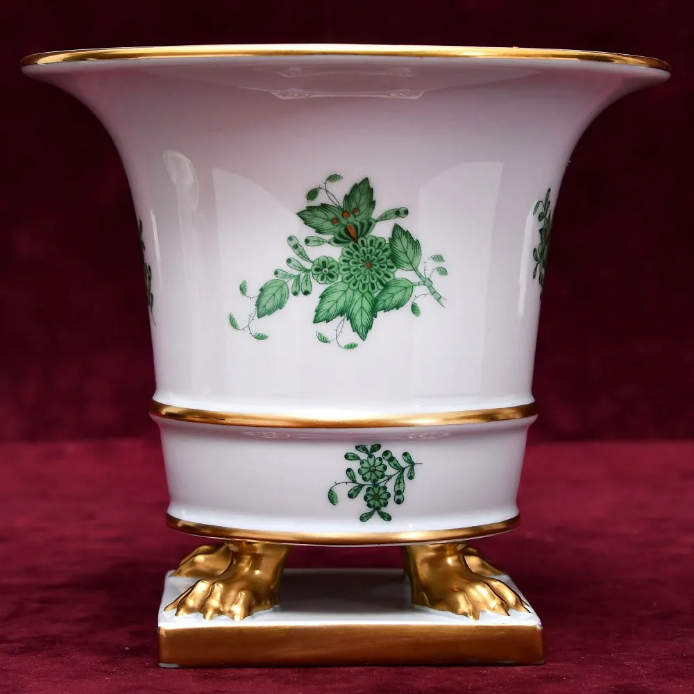 Классическая Фарфоровая Ваза APPONYI GREEN, HEREND Венгрия, вторая половина ХХ века.