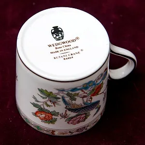 Винтажная Коллекционная Фарфоровая Кофейная пара «Павлин в саду», WEDGWOOD, Англия -80е гг.