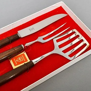 Набор инструментов для Барбекю - 3 предмета, Германия, JUSTINUS SOLINGEN, 80 -е годы ХХ века.