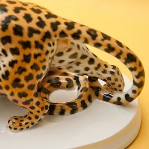 Редкость! Большая Фарфоровая Статуэтка «Два Ягуара На Охоте», Schwarzburger, Германия -1925 год.