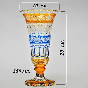 Редкость! Антикварная Хрустальная Ваза, JOSEPHINENHUTTE, Германия 1915 -1925 гг.