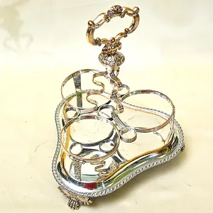 Сервировочная Металлическая Подставка для Винных бутылок, SHEFFIELD Англия середина ХХ века.