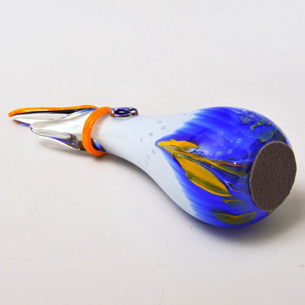 Авторская Коллекционная Стеклянная Статуэтка - Ваза «Тукан», Цветное стекло, Россия.