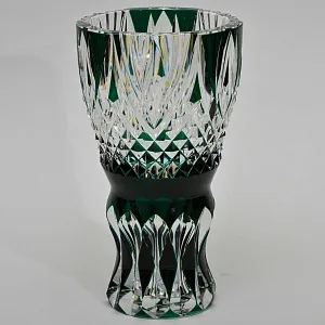 Классическая Ваза Зелёного Цвета, Хрусталь VAL SAINT LAMBERT Бельгия, середина ХХ века.